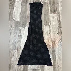 United Colors Of Benetton Maxi Dress Small Mermaid Fitted Stretch Cap Sleeve